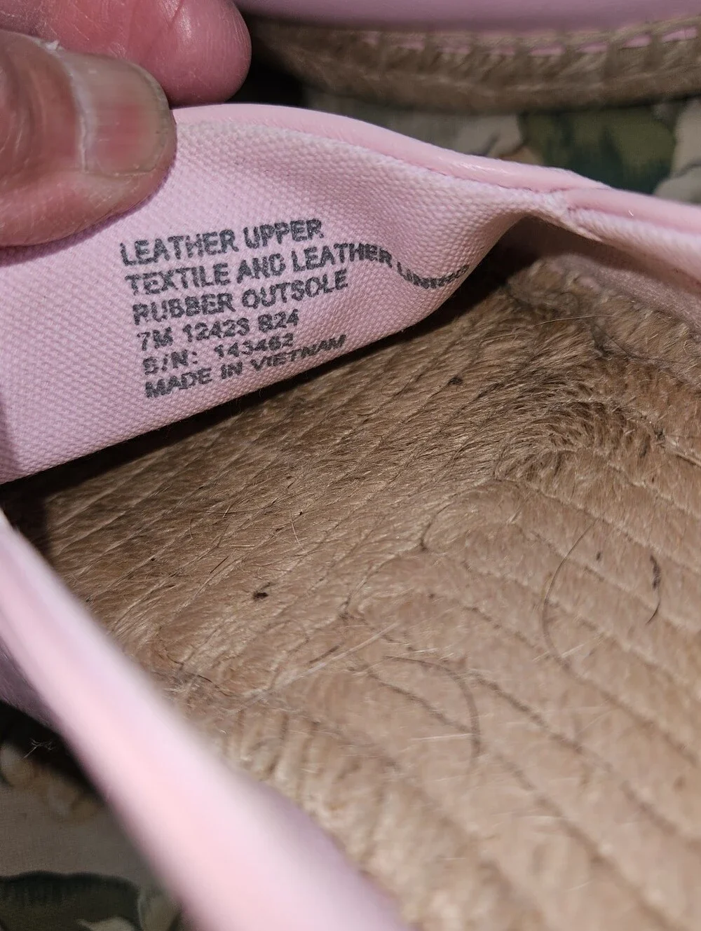 Tory Burch Light Pink Leather Espadrille Flats